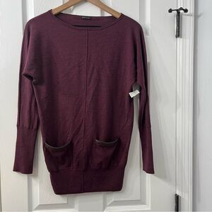 Club Monaco burgundy 100% wool long sleeve with pockets